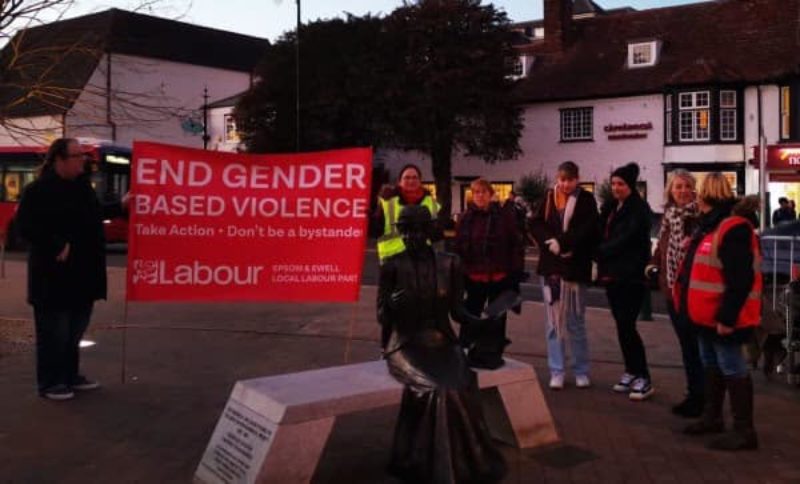 End Gender Based Violence Demo that we organised in 2022 (Epsom Market Square)