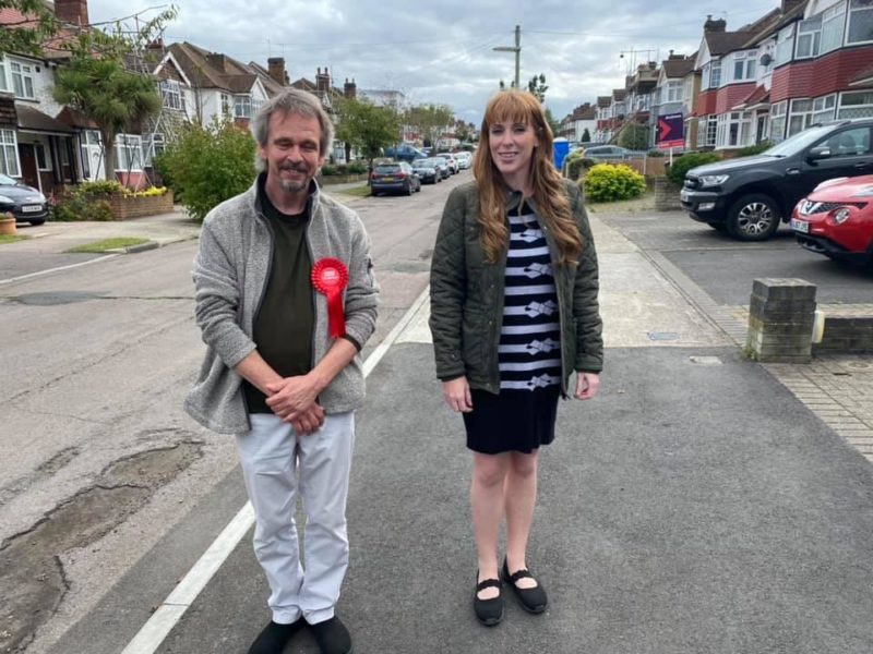Kevin Davies, our candidate in the Cuddington by-election, and Angela Rayner, the deputy leader of the Labour Party