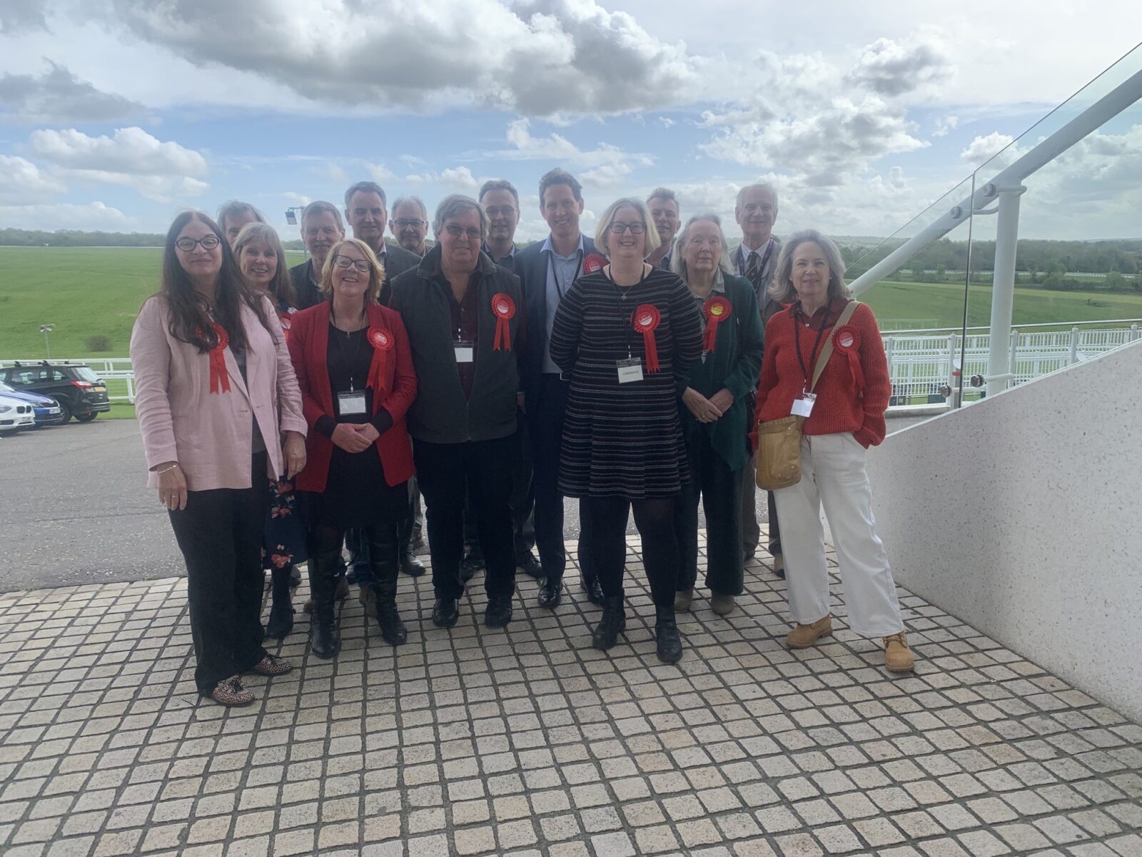 Local Labour Group at the Count, Epsom Downs racecourse, local elections May 2023