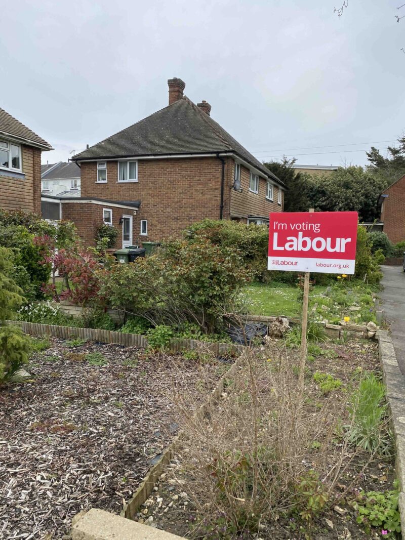 West Ewell Labour sign